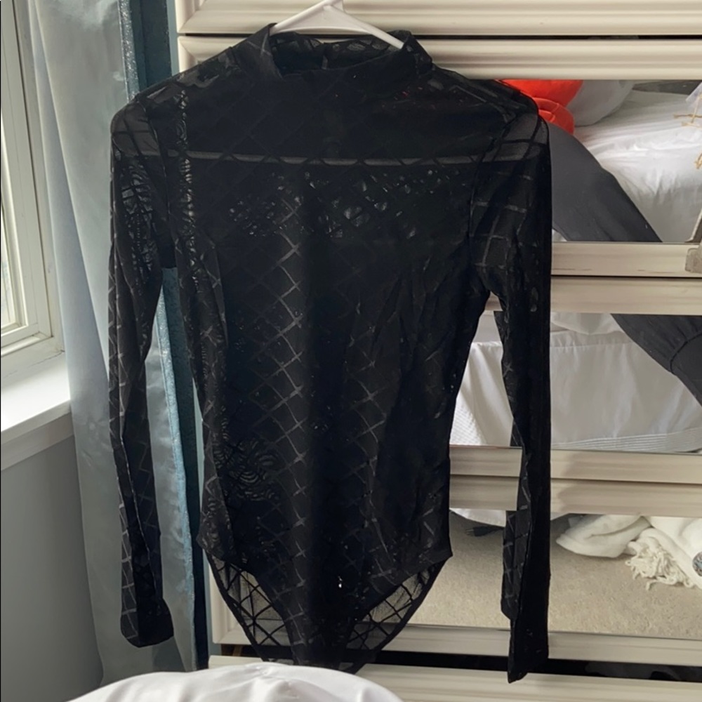 Black, see through one piece